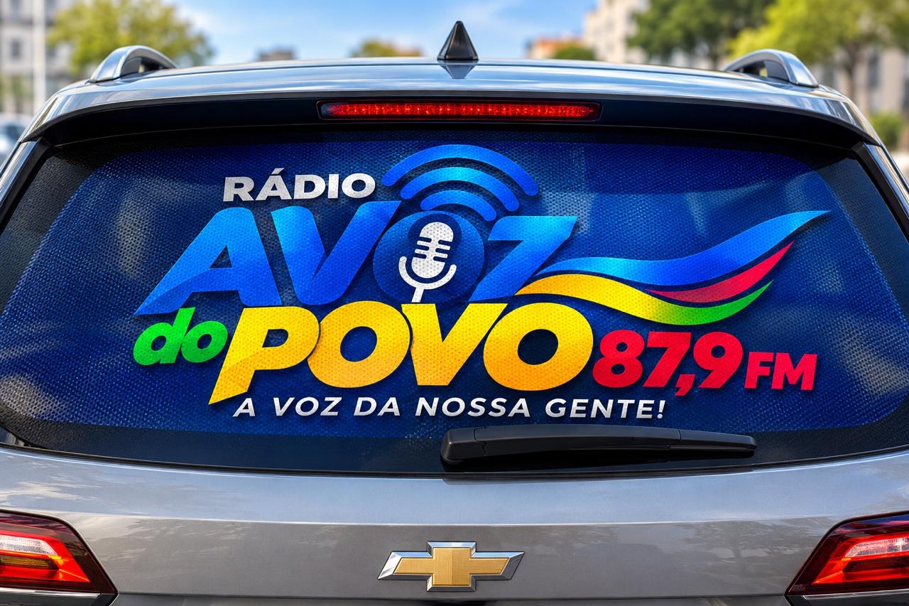 Aplicação da marca da Rádio A Voz do Povo